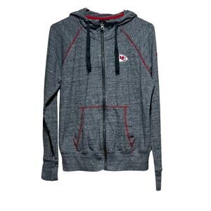Nike NFL Kansas City Chiefs Women's Full Zip Hoodie Size M Gray Red Football